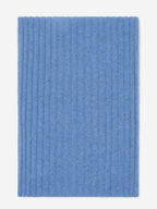 Napoli (light blue) - Italian 100% cashmere ribbed scarf (unisex)