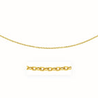 14k Yellow Gold Pendant Chain with Textured Links (3.30 mm)