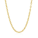 14k Yellow Gold Pendant Chain with Textured Links (3.30 mm)