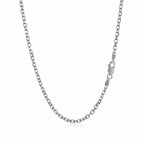 Sterling Silver Rhodium Plated Cable Chain (2.75 mm)