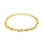 4.7mm 14k Yellow Gold Puffed Mariner Link Bracelet