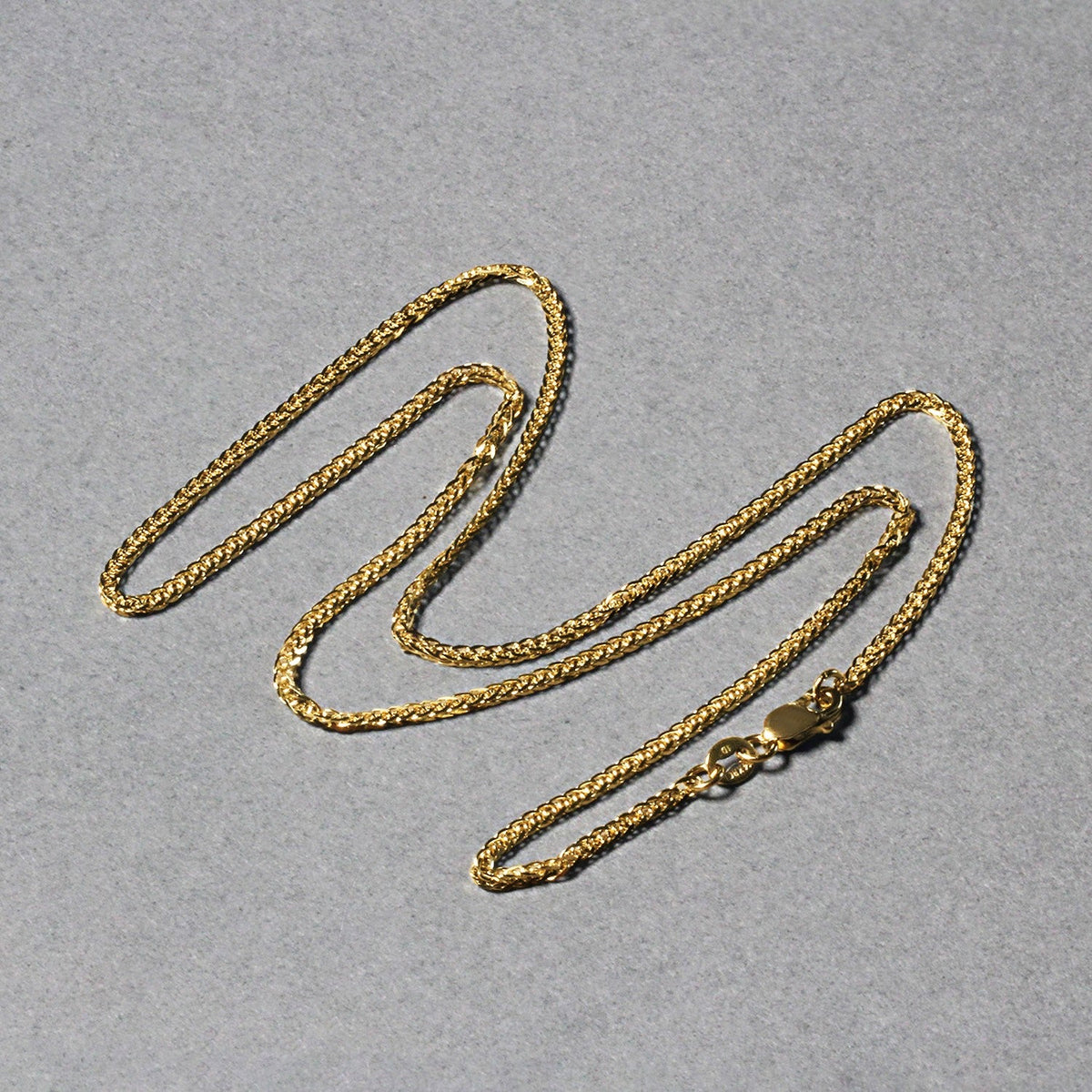 14k Yellow Gold Square Wheat Chain (1.80 mm)