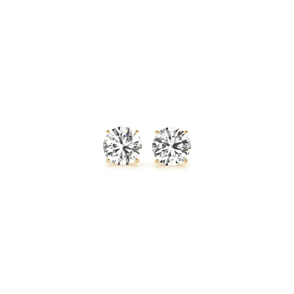1 cttw Certified IGI Lab Grown Round Diamond Earrings 14k Yellow Gold (G/VS2)