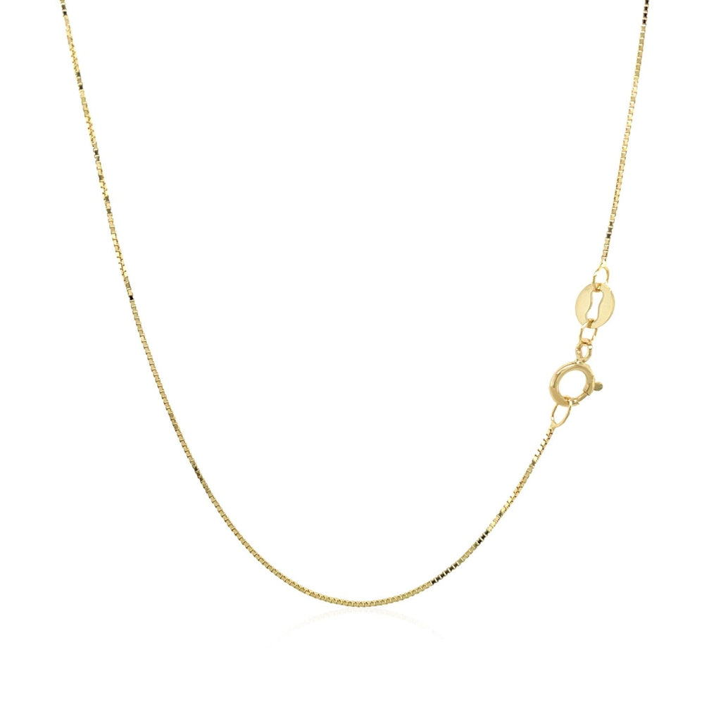 14k Yellow Gold Classic Box Chain 0.6mm