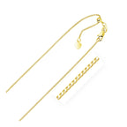 10k Yellow Gold Adjustable Box Chain (0.85 mm)