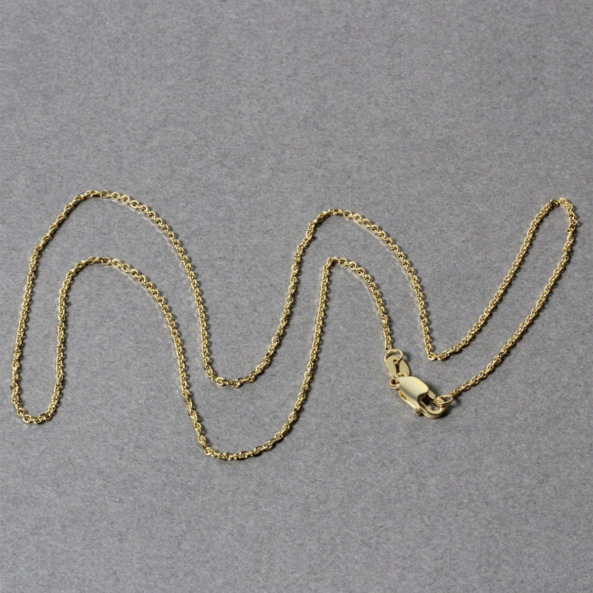 10k Yellow Gold Diamond Cut Cable Link Chain 1.1mm