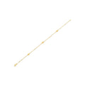 14k Yellow Gold Pearl Clover Bracelet