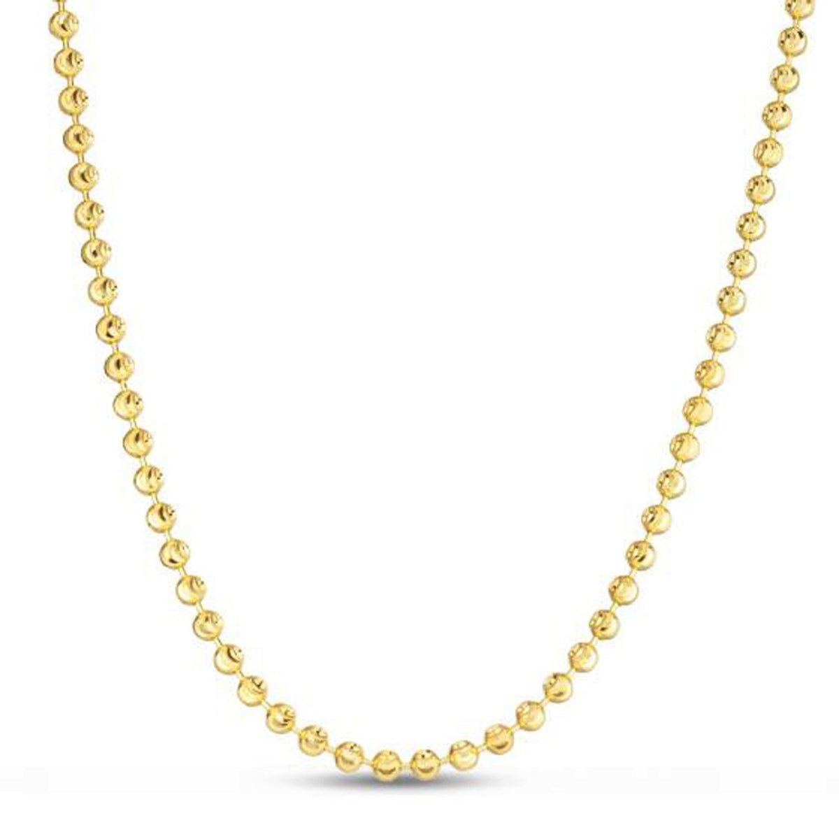 Moon Cut Bead Chain in 14k Yellow Gold (4.0 mm)