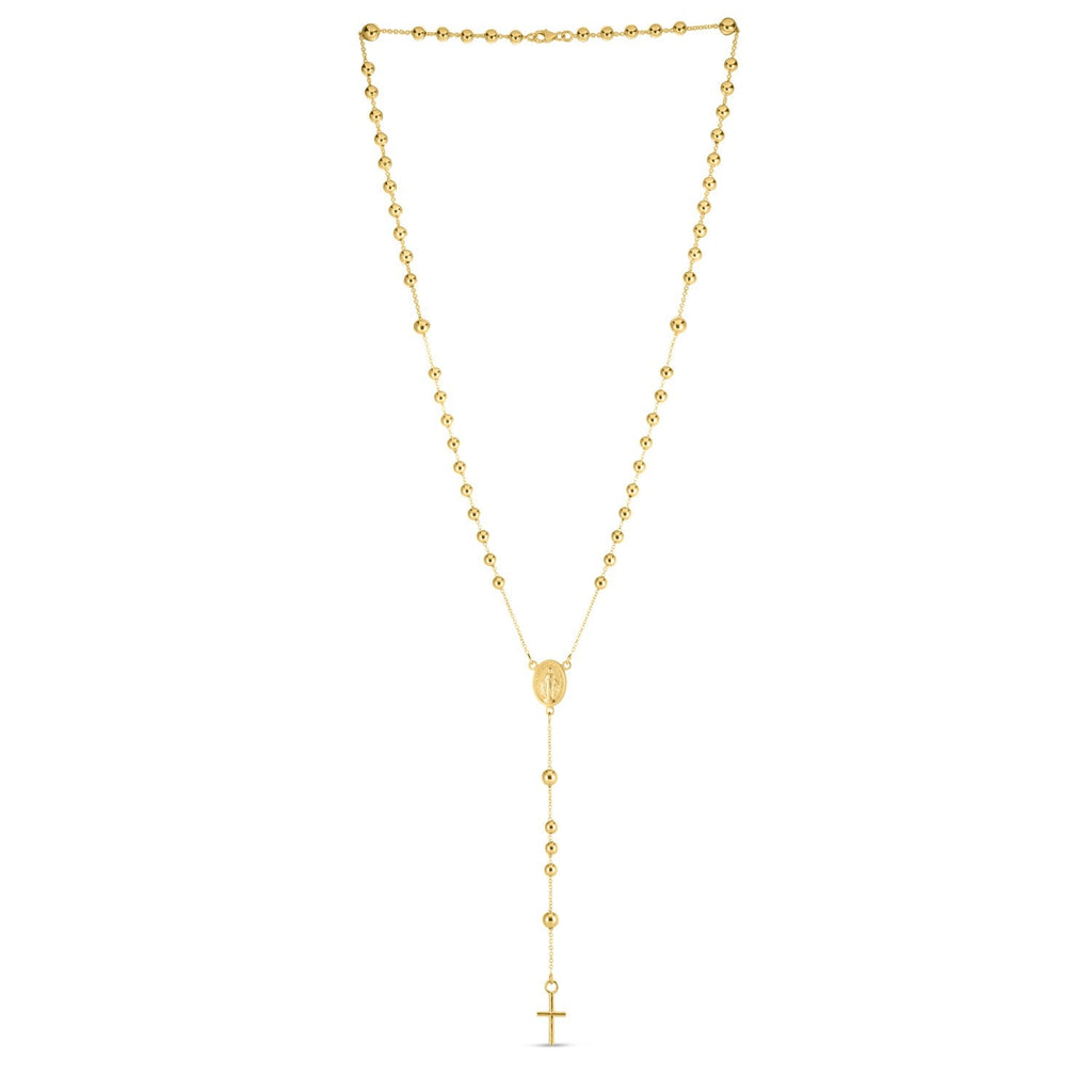 14K Yellow Gold Rosary Necklace