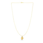 14k Yellow Gold with Round Roman Coin Pendant