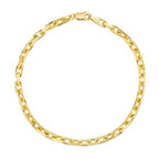 14k Yellow Gold French Cable Chain Bracelet  (3.60 mm)