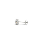 1 cttw Certified IGI Lab Grown Round Diamond Stud Earrings 14k White Gold(G/VS2)