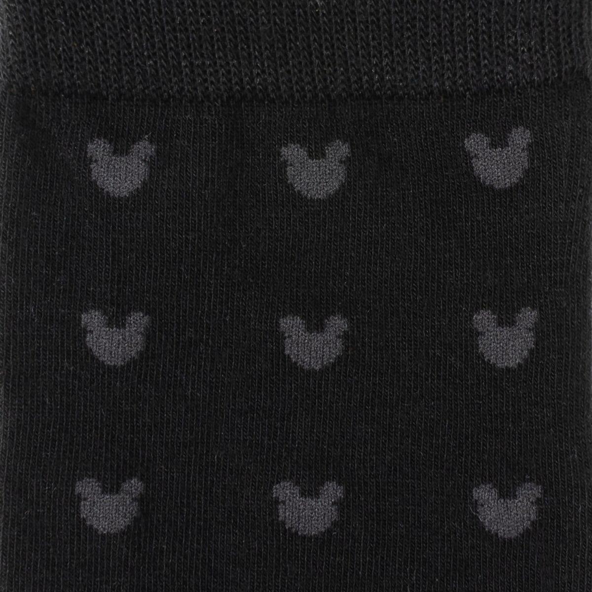 Disney Mickey Mouse Silhouette Motif Black Sock and Mickey Blue Lapel Pin Gift Set