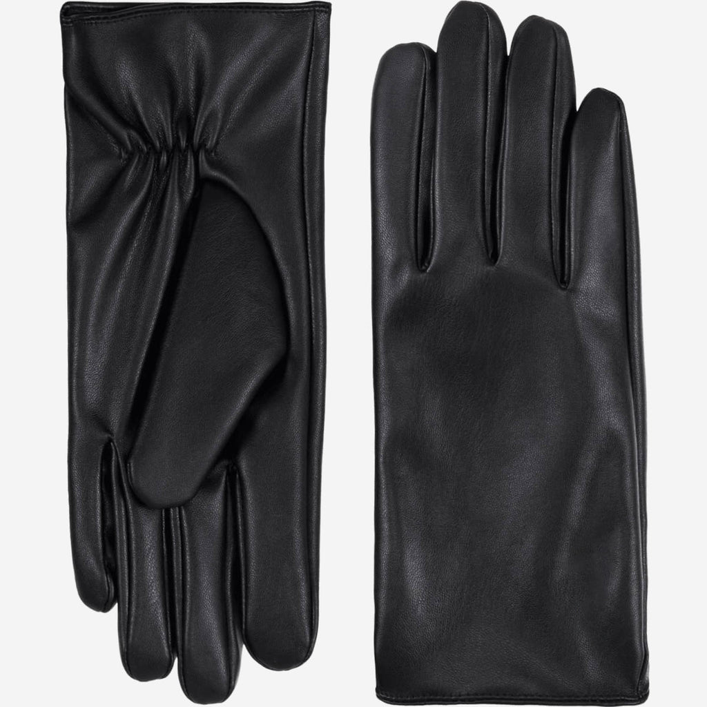 Daisy (black) – Vegan leather gloves with fleece lining & touchscreen feature