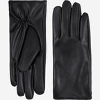 Daisy (black) – Vegan leather gloves with fleece lining & touchscreen feature