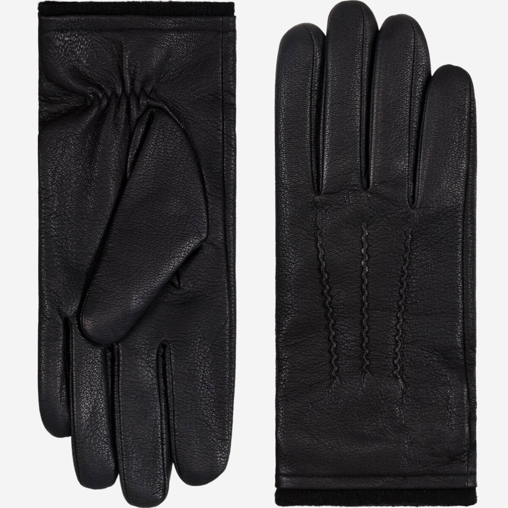 Daniel (black) – Goatskin leather gloves with warm wool lining and touchscreen function