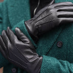Daniel (black) – Goatskin leather gloves with warm wool lining and touchscreen function