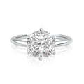 Rodiffy Moissanite 2.0 Ct Round Cut 6 Prong Engagement Ring For Women