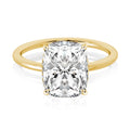 Rodiffy Moissanite 4.0 Ct Cushion Cut Yellow Gold Engagement Ring
