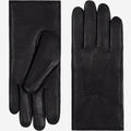 Evelyn (black) - Goatskin leather gloves with soft lambswool lining and touchscreen feature