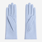 Leonora (sky) - Italian cashmere lined 6-button length leather gloves