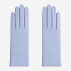 Leonora (sky) - Italian cashmere lined 6-button length leather gloves