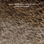 Francesca (brown) - Italian lambskin leather gloves with brown rabbit fur lining
