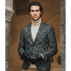 Giovanni (black) - Classic Italian lambskin leather gloves with cashmere lining