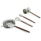 Vibhsa 4-Piece Bar Tools Kit | Copper Hammered PVD Handle, Stainless Steel, Gift Box