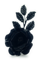 Vibhsa Black Rose Napkin Rings | Set of 4, Handcrafted