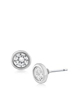 Bezel Set Stud Earrings