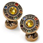 Marvel Avengers Infinity Stones Antique Gold Cufflinks