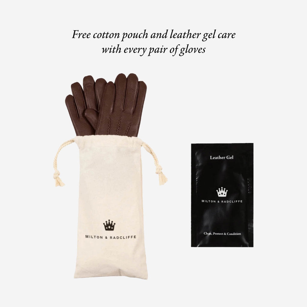 Selena (black) – Sheepskin leather gloves with diamond pattern and touchscreen feature