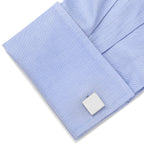 Stainless Steel Square Infinity Engravable Cufflinks