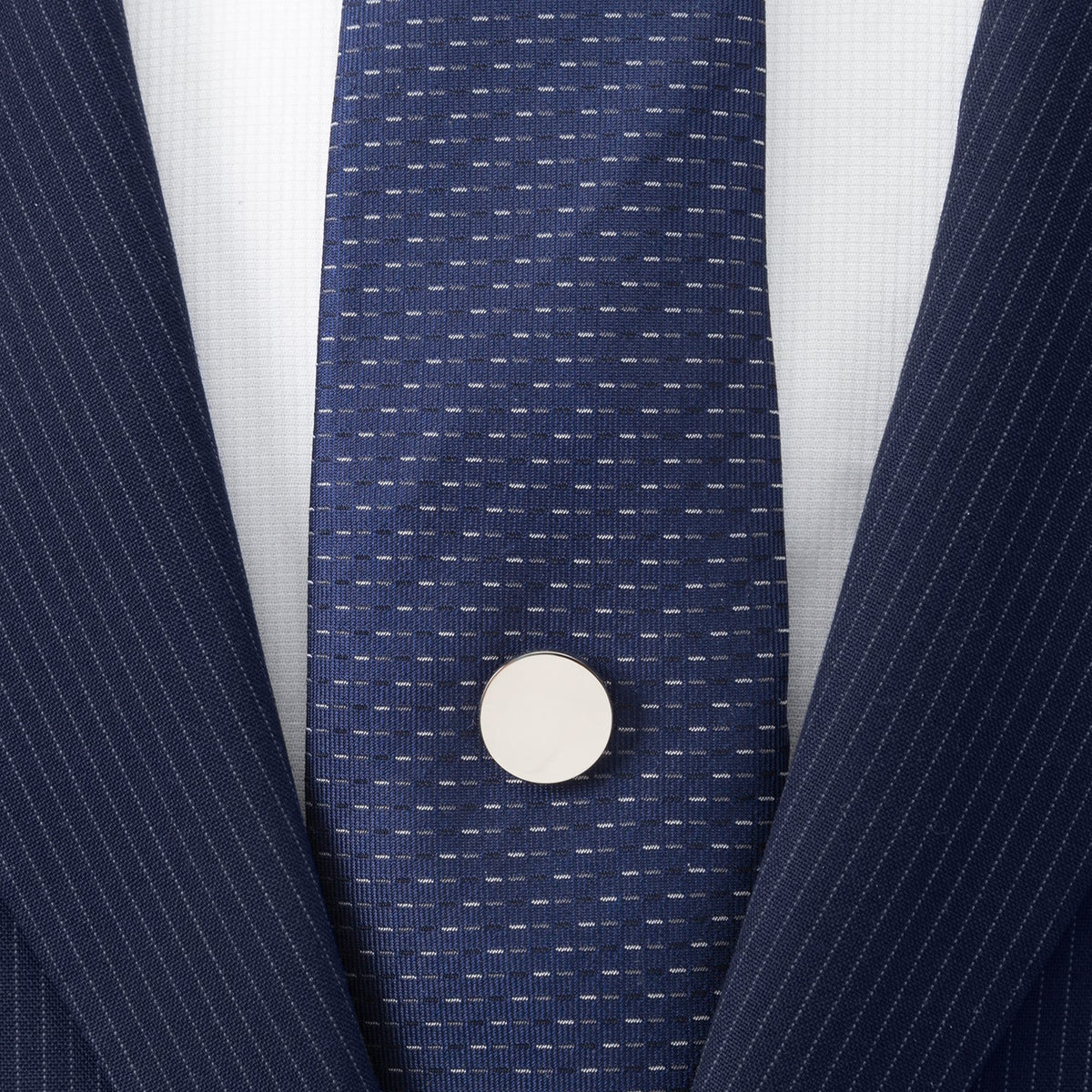 Stainless Steel Engravable Round Infinity Tie Tac