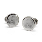 Stainless Steel Engravable Classic Round Cufflinks