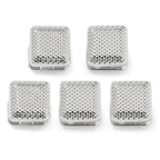 Silver Textured Square Studs