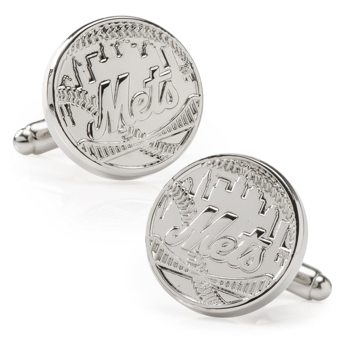 MLB New York Mets Silver Edition Cufflinks
