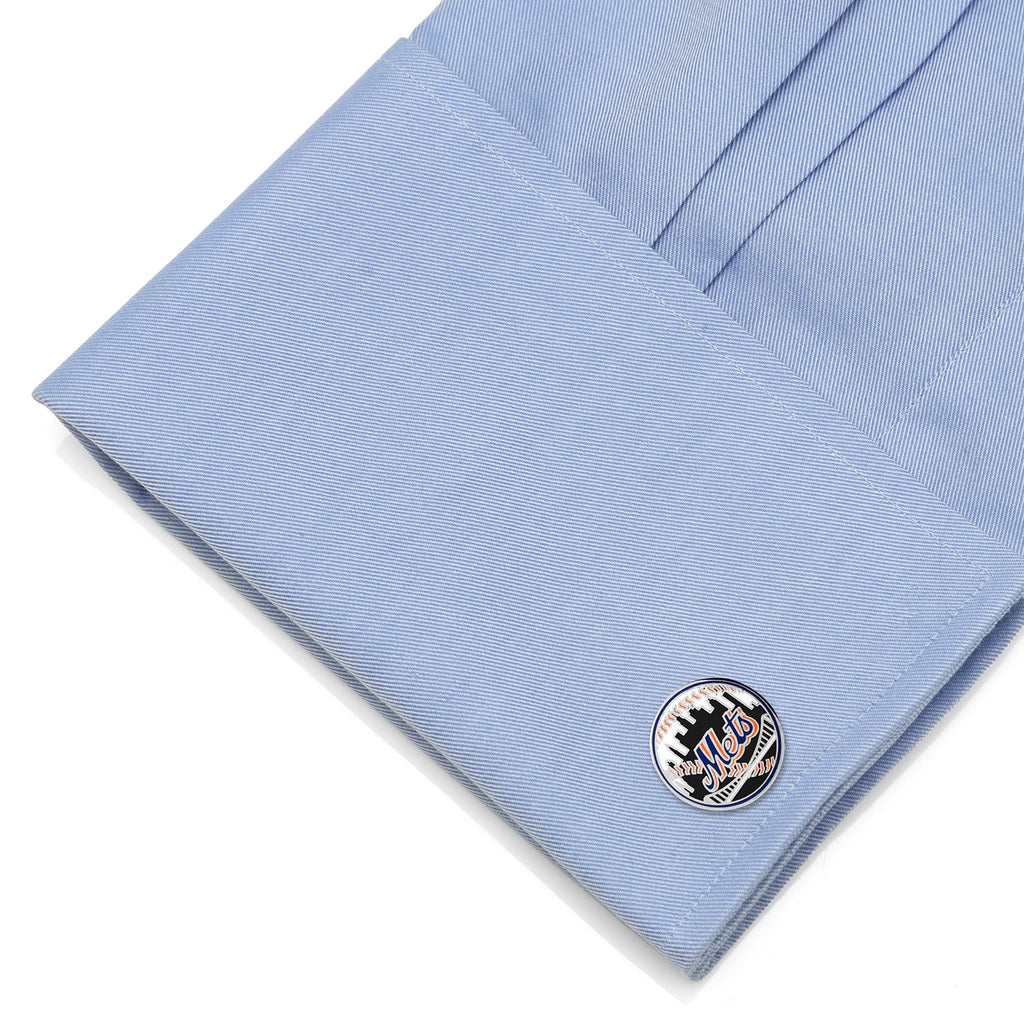 MLB New York Mets Baseball Cufflinks