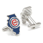 MLB Chicago Cubs State Shaped Cufflinks
