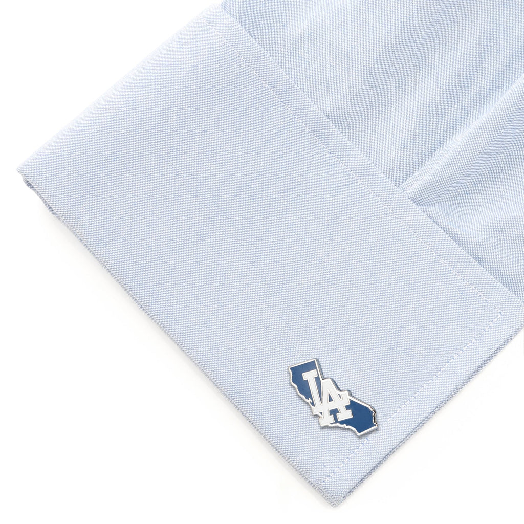 MLB LA Dodgers State Shaped Cufflinks
