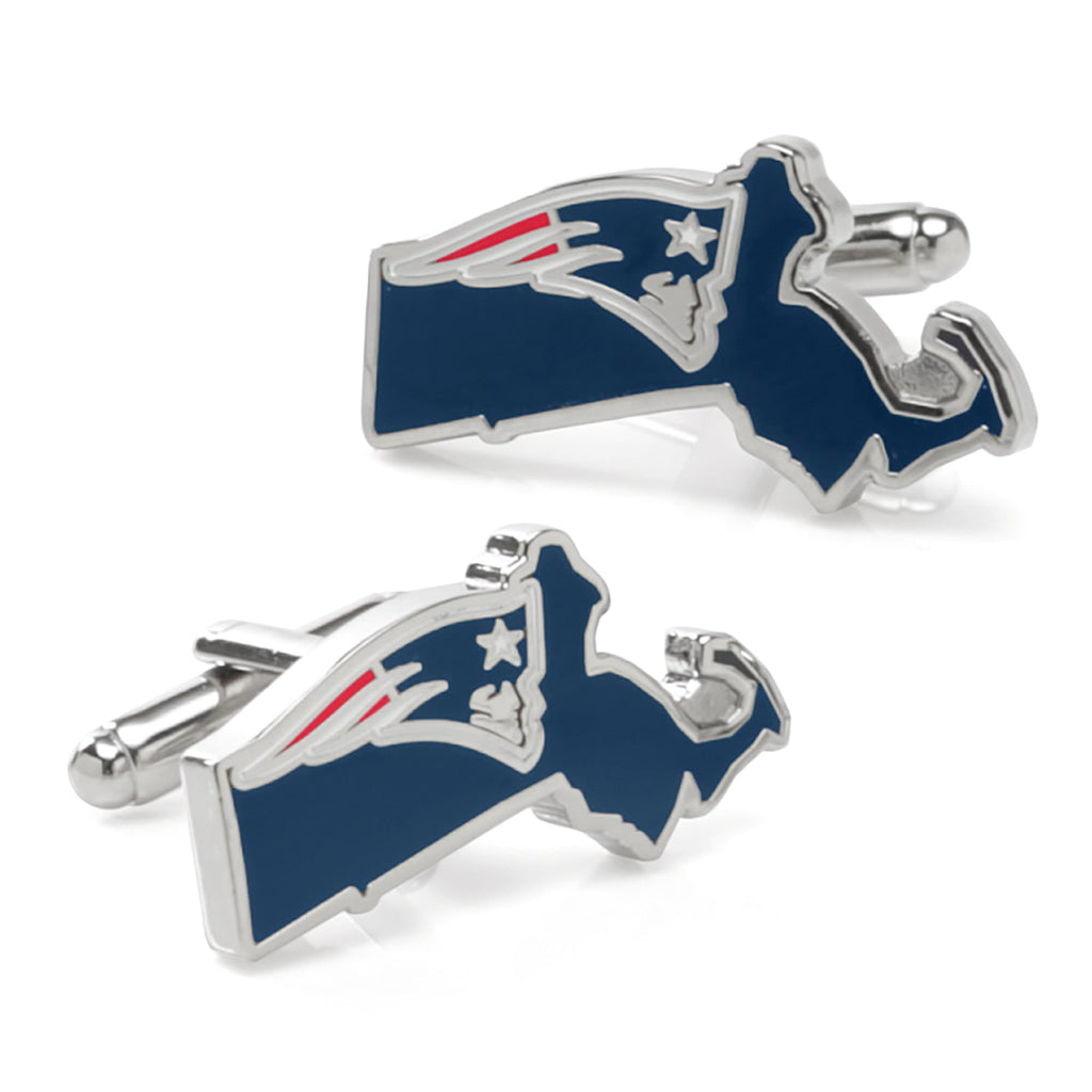 NFL New England Patriots State Shaped Cufflinks