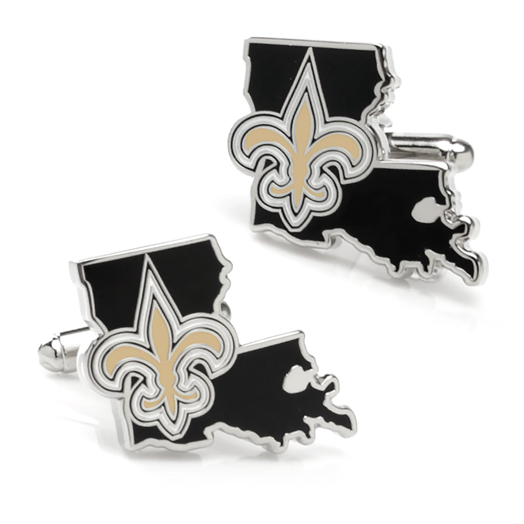 NFL New Orleans Saints State Shaped Cufflinks
