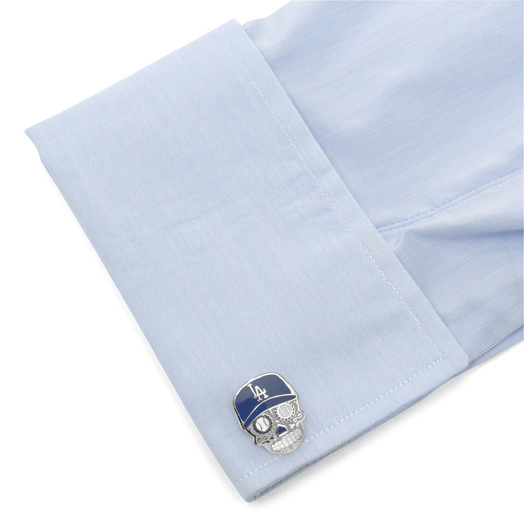 MLB LA Dodgers Sugar Skull Cufflinks