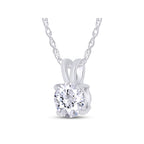 .80 CTW Certified Genuine Moissanite Solitaire Pendant Necklace - Choice of 14k White or Yellow Gold