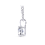 .80 CTW Certified Genuine Moissanite Solitaire Pendant Necklace - Choice of 14k White or Yellow Gold