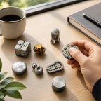 Set of 8 -Metal Desk Fidget & Kinetic Toy Collection