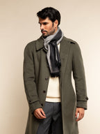 Romeo (blue/grey) - Italian warm and soft scarf made from 100% wool