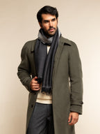 Romeo (blue/grey) - Italian warm and soft scarf made from 100% wool