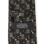 Star Wars Grogu Black and Orange Dotted Tie